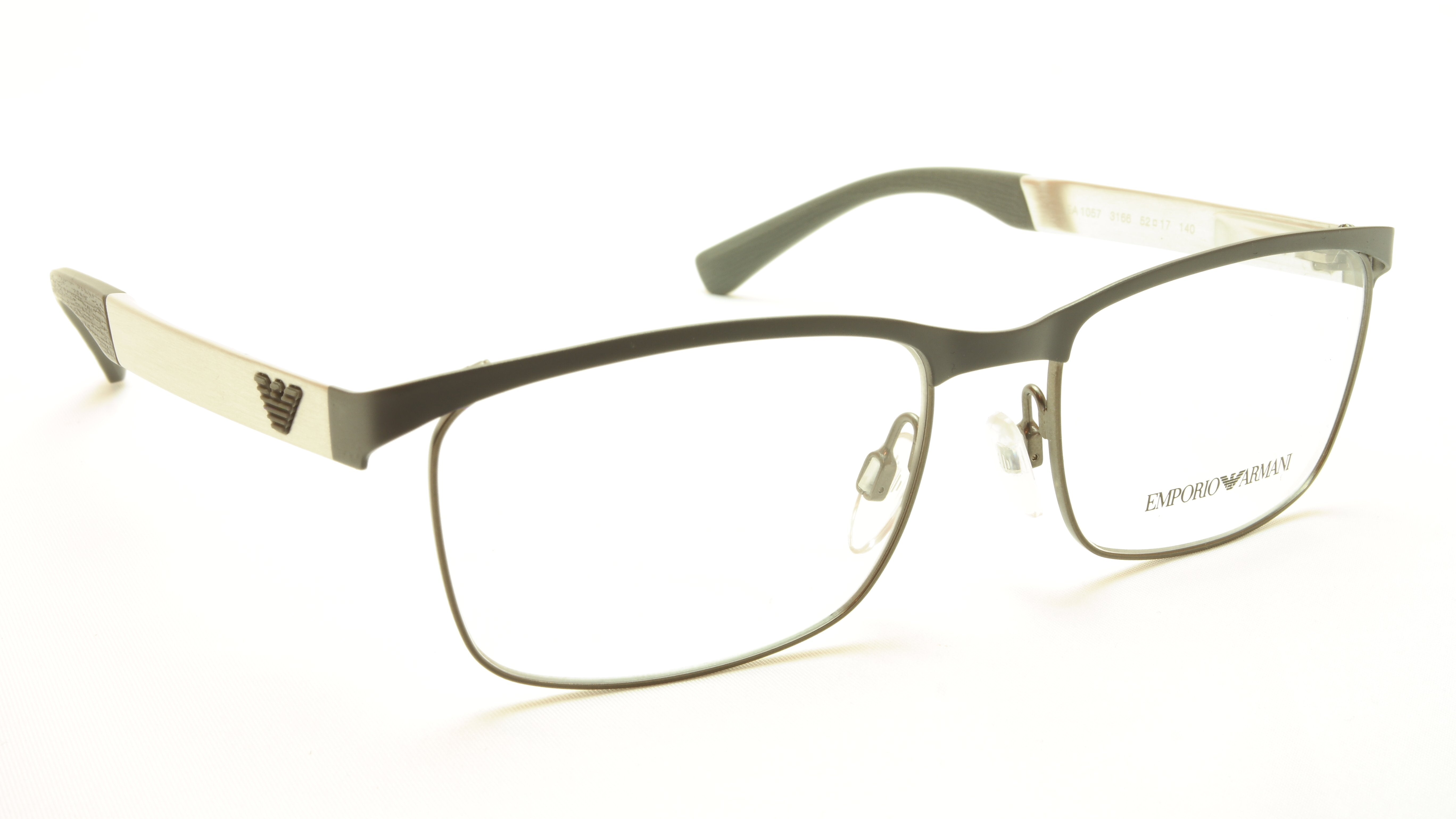 Emporio Armani EA1057 3166 Metal Grey Silver Eyeglasses Frame - Stylish & Durable for Work, Reading & Fashion