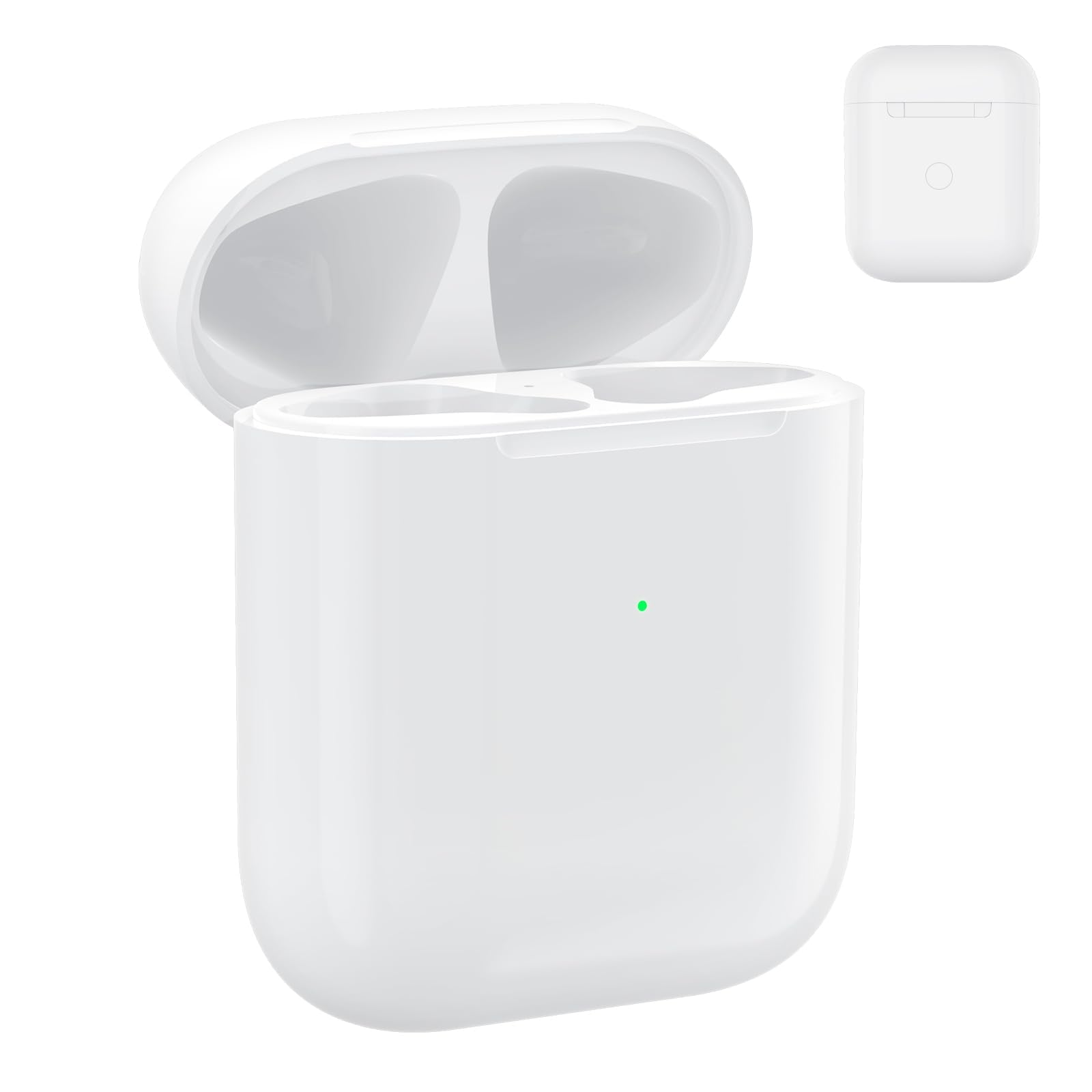 Wireless Charging Case for AirPods 1st & 2nd Generation - 450mAh Replacement Charger Case with Bluetooth Sync Button - White AirPods Charging Case (No Headphones Included) | Perfect for Travel, Workouts & Daily Use