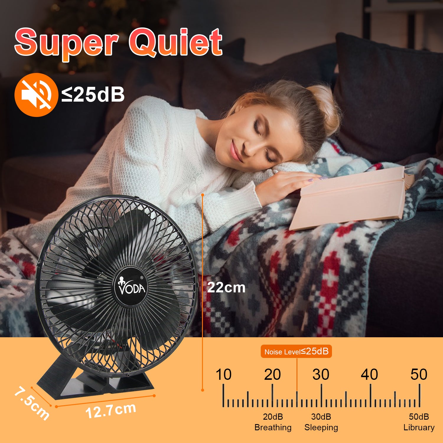 Efficient Heat Powered Stove Fan with Protective Cover - VDSF643BZ - Eco-Friendly Fireplace Accessory for Home Heating & Energy Savings | Perfect for Wood Stoves, Fireplaces & Off-Grid Living