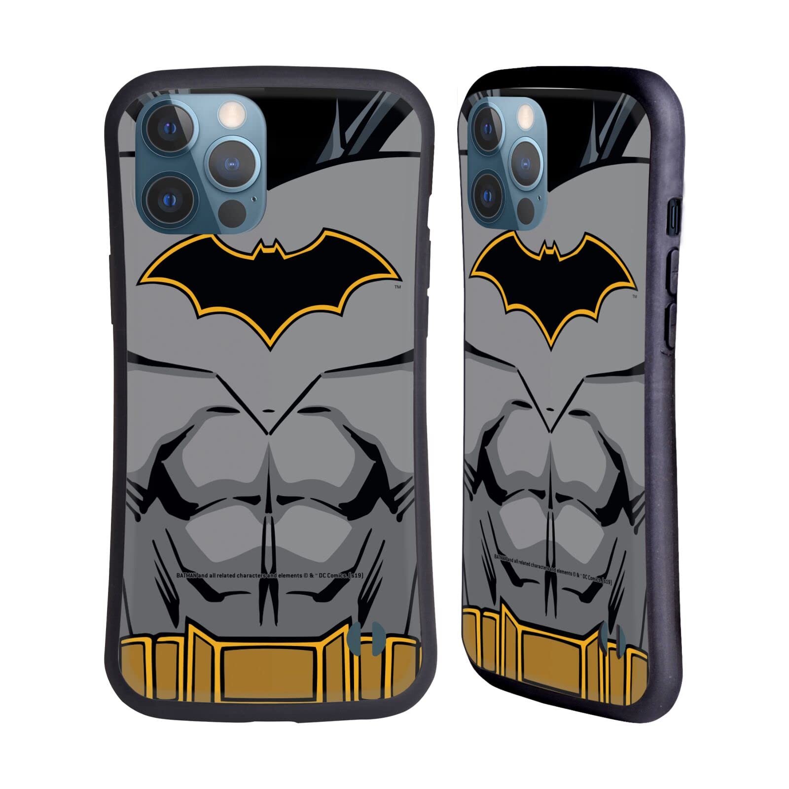 Official Batman DC Comics Rebirth Hybrid Case for iPhone 13 Pro Max - Licensed Superhero Costume Design - Perfect for Cosplay, Comic Con & DC Fans