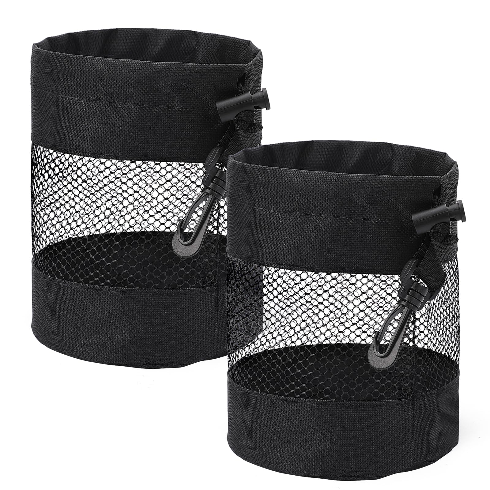 2 Pack Golf Ball Storage Bags - Durable Nylon Mesh Drawstring Pouch for Golf Ball Organization - Perfect for Golf Practice, Driving Range & Course Use - Golf Shag Bag & Ball Holder for Easy Storage & Transport