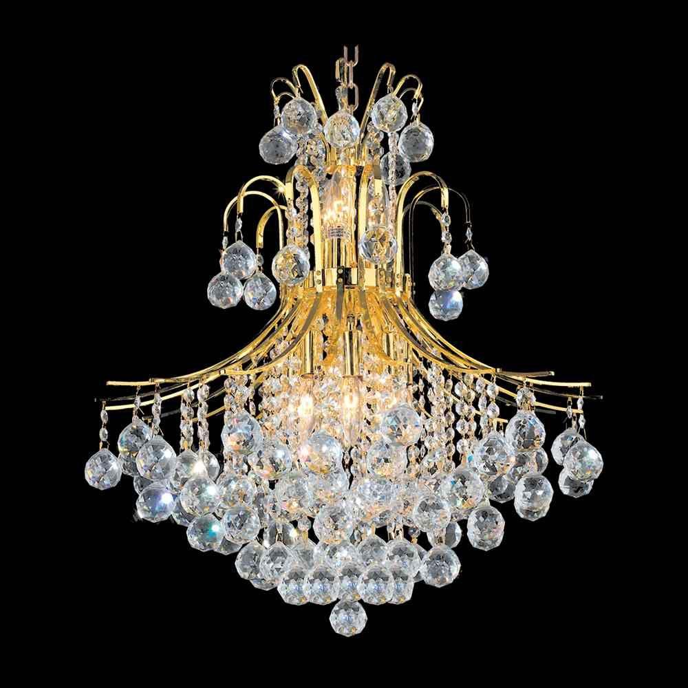 10-Light Modern Chandelier - Elegant Crystal Ceiling Lighting Fixture for Dining Room, Bedroom & Living Room Decor
