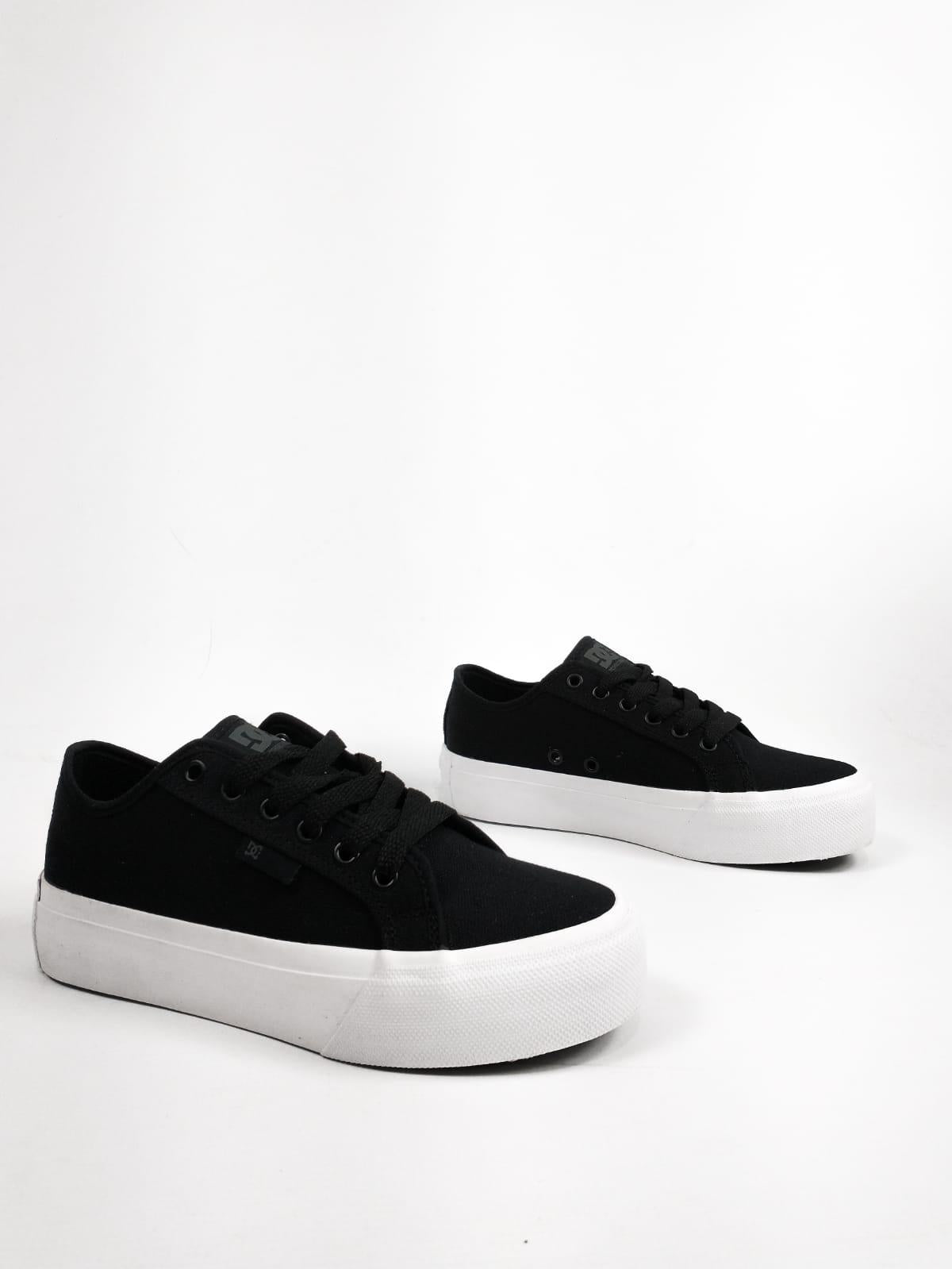 DC Manual TX Skate Shoes - Black & White Platform Sneakers for Men & Women | Perfect for Skateboarding, Streetwear & Casual Fashion