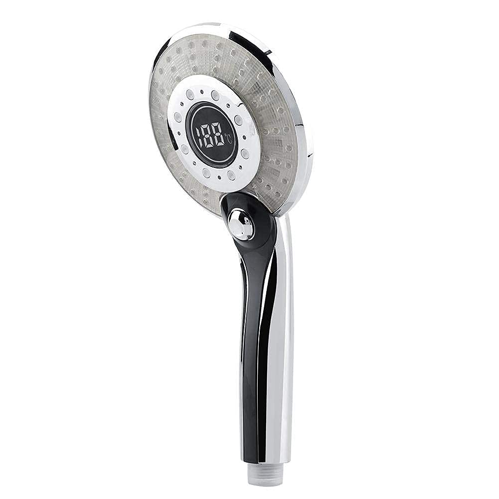 3 Mode LED Shower Head with Digital Display & Color Temperature Control - High Pressure Handheld Shower for Bathroom, Spa-Like Experience (Rain/Massage/Jet Spray) - Perfect for Relaxation, Energy Saving & Modern Bathroom Upgrade