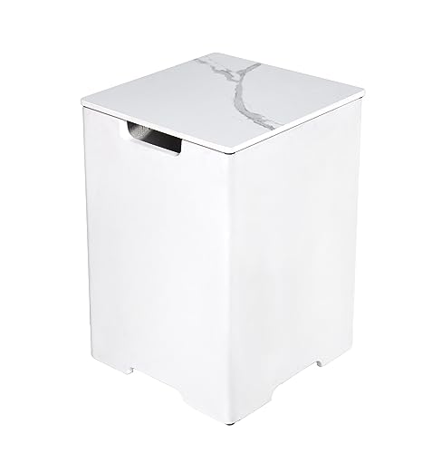 Square White Marble - Tall