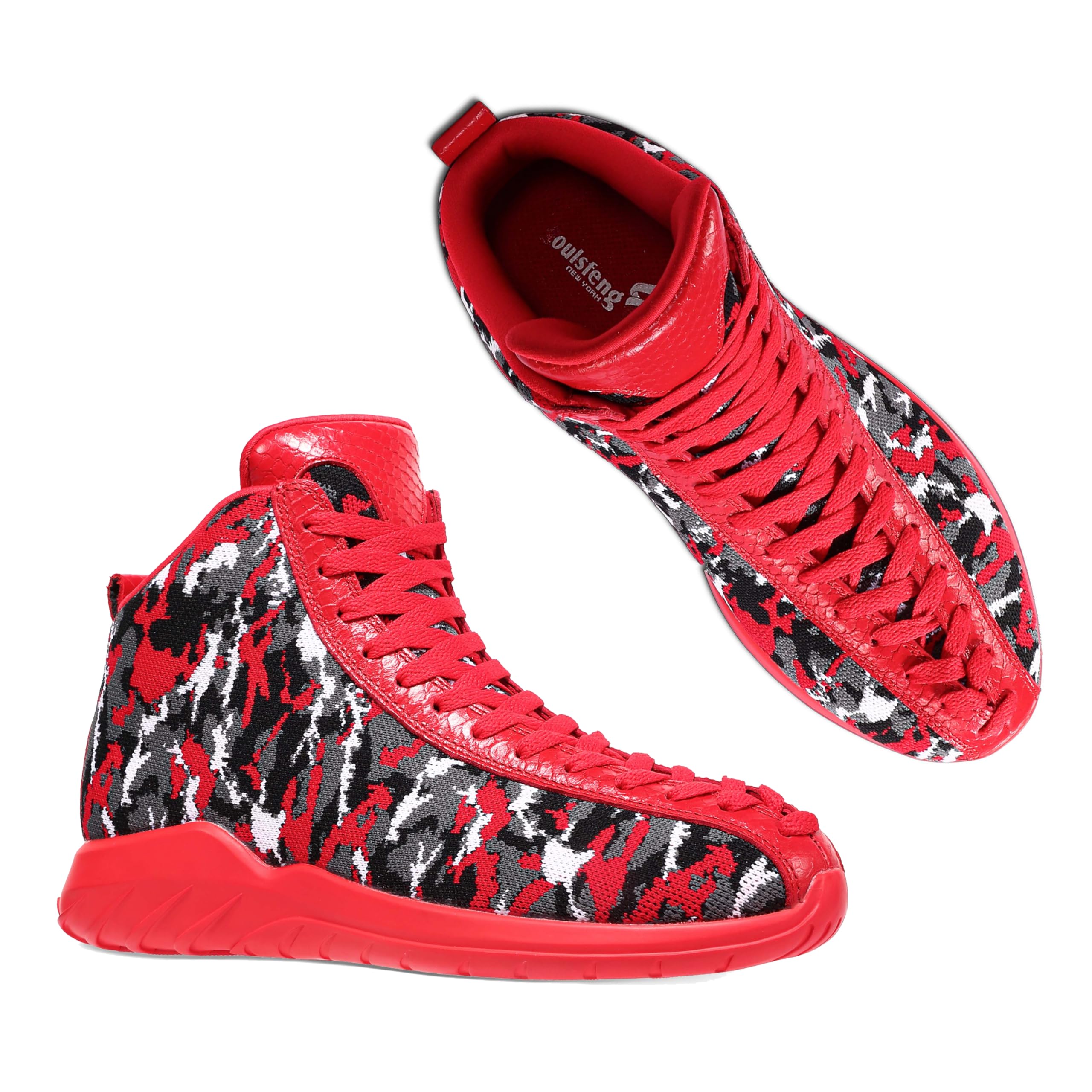 Soulsfeng Men's High Top Basketball Shoes - Breathable Non-Slip Athletic Sneakers for Outdoor Running, Walking & Sports | Perfect for Gym, Streetwear & Casual Wear