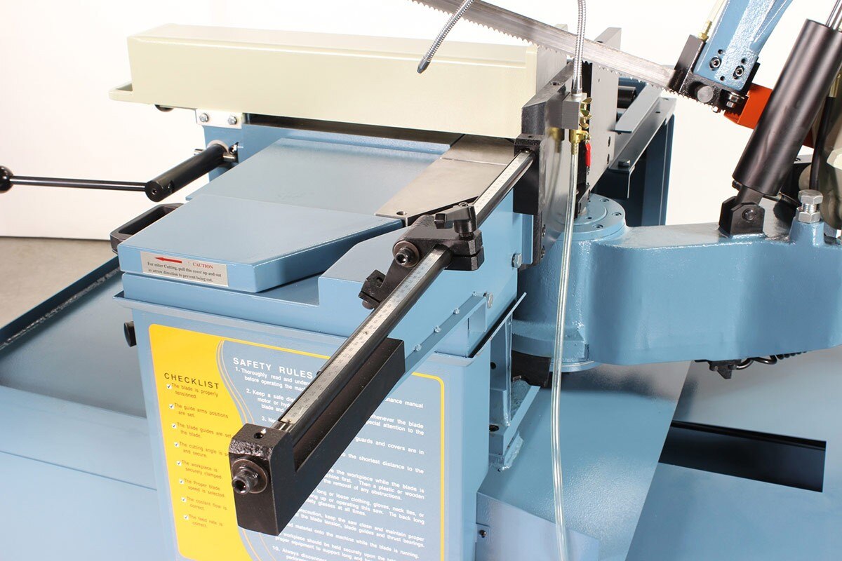 Baileigh Industrial BA9 1001292 Dual Mitering Band Saw BS-20M DM - Heavy Duty Metal Cutting Band Saw for Woodworking & Metal Fabrication - Perfect for Workshops, Construction Sites & DIY Projects
