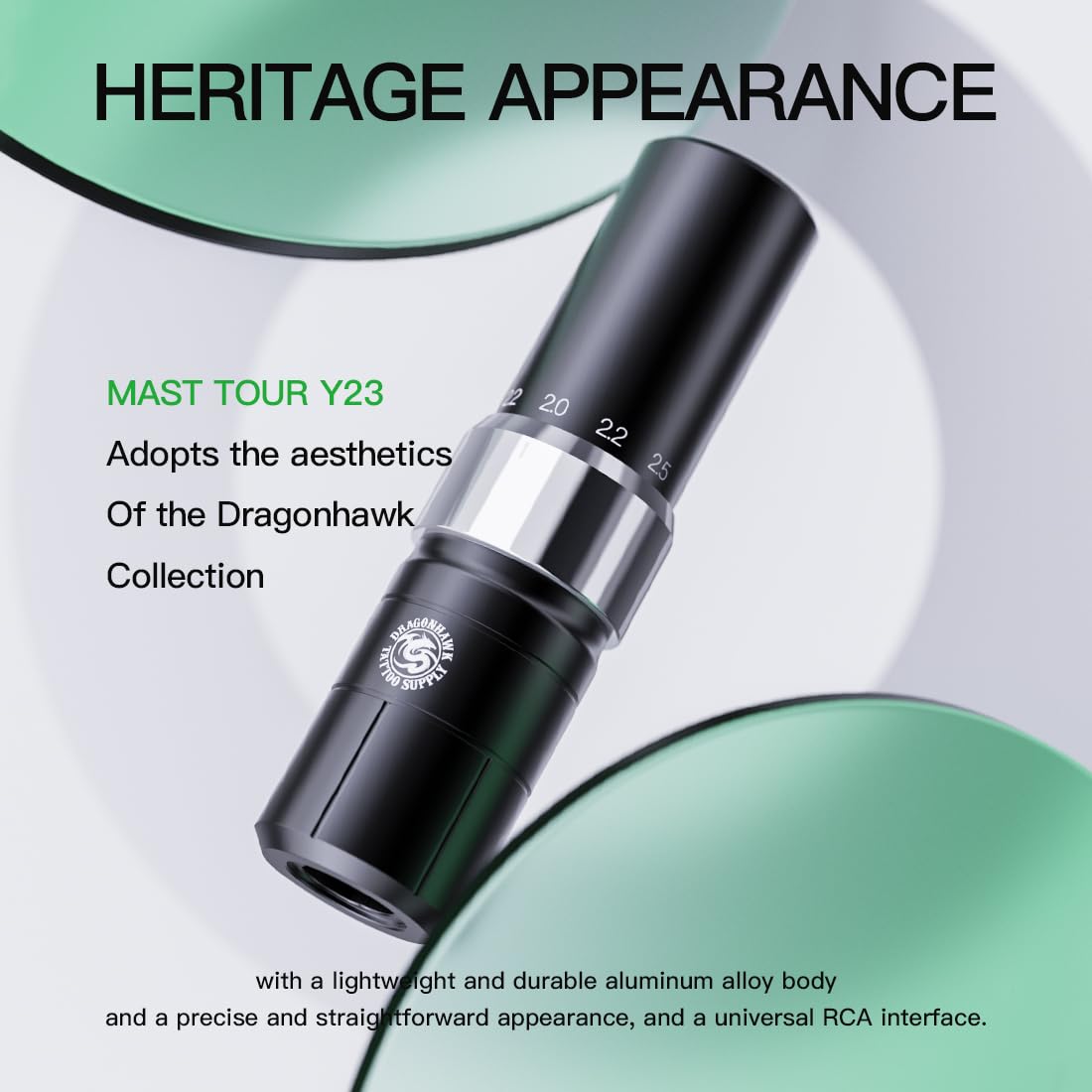 Dragonhawk Tour Y23 Wireless Tattoo Pen Machine Kit with 6 Adjustable Stroke Lengths & 2 Replaceable Batteries - Professional Tattoo Gun for Artists & Beginners - Perfect for Home, Studio & Travel Tattooing