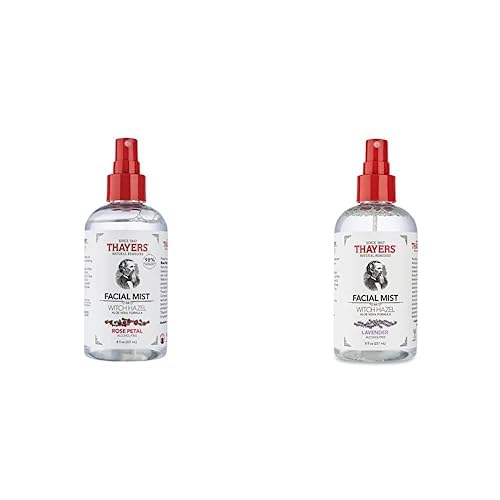 THAYERS Alcohol-Free Witch Hazel Facial Toner Mist with Aloe Vera - Rose Petal & Lavender (8oz Each) | Hydrating, Soothing & Refreshing for All Skin Types | Perfect for Daily Skincare, Travel & Post-Workout Refresh