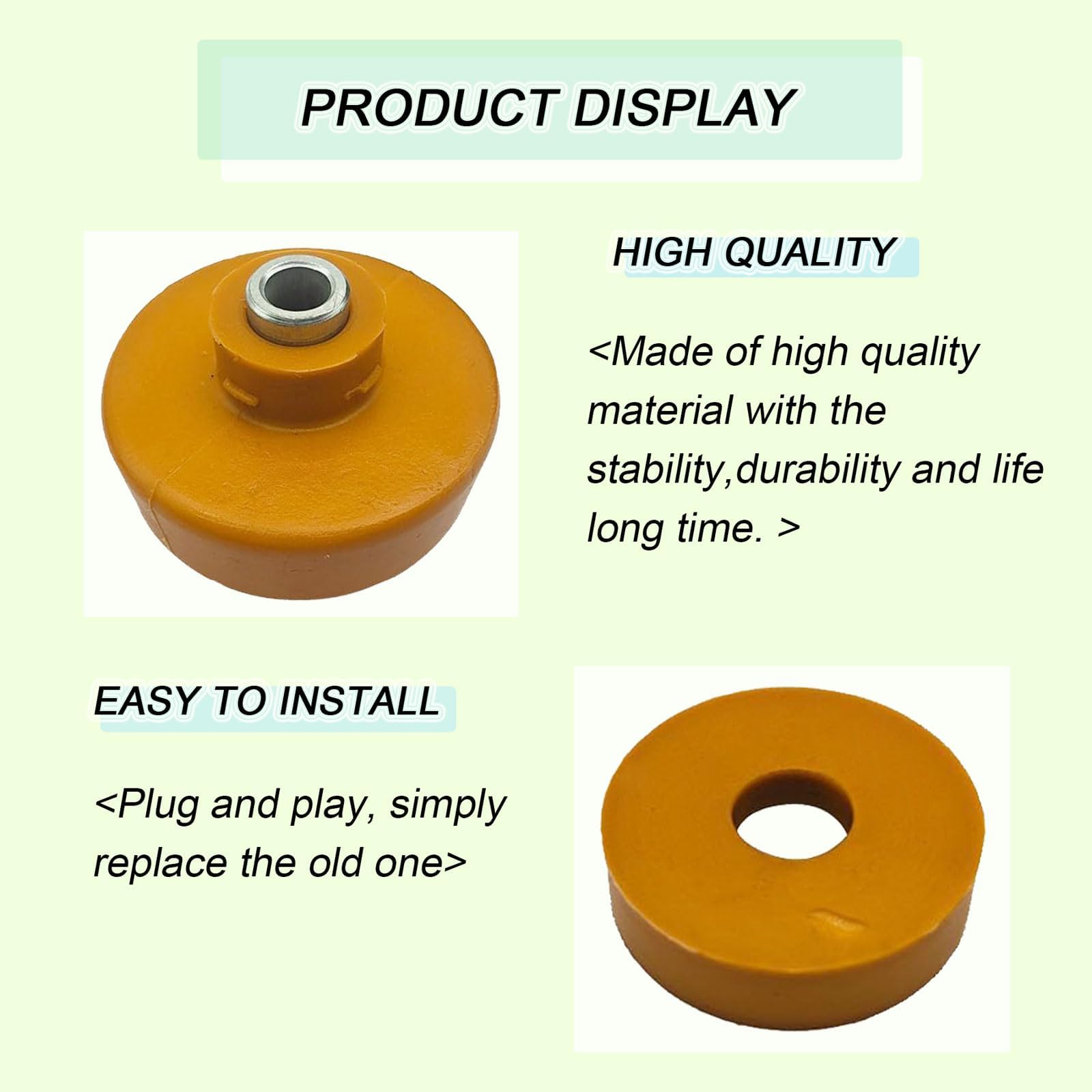 Premium Polyurethane Shock Bushing Sleeve Kit - Compatible with Mini Cooper 2002-2014 Models (Replaces OEM 33526754123 & 33526754124) - Durable Rear Upper Shock Mount Bushing Replacement for Smoother Ride & Enhanced Suspension Performance