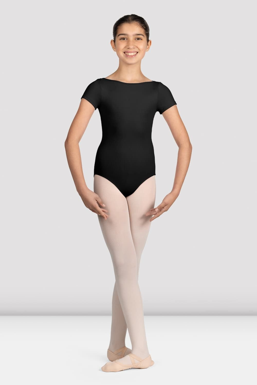 Mirella Glow Girl Cap Sleeve Leotard for Girls - Dance, Gymnastics & Performance Wear - Sparkly Ballet Leotard for Kids