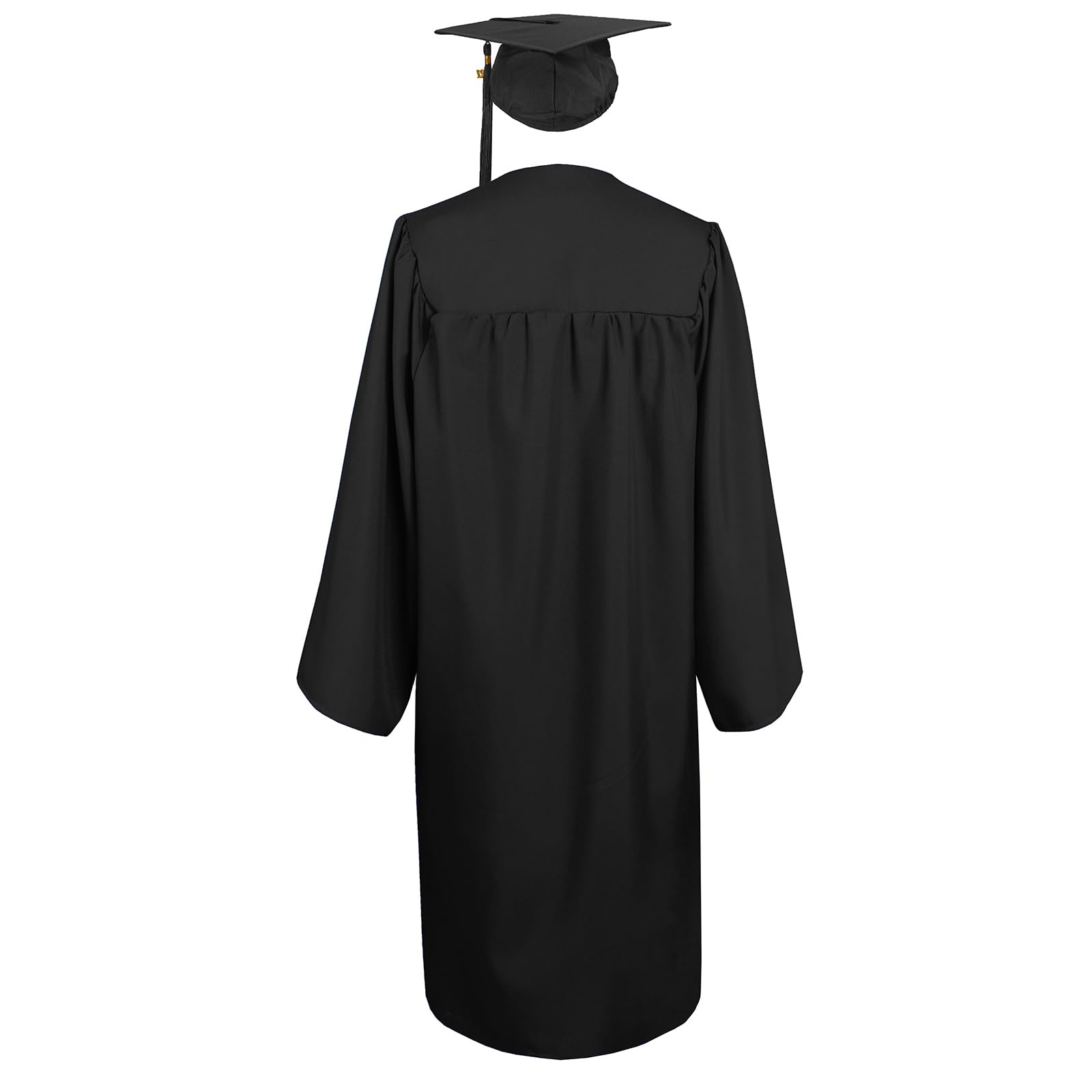 2025 Graduation Gown Cap & Tassel Set - Matte Black Unisex Bachelor & High School Graduation Outfit - Perfect for Commencement Ceremonies, Photo Shoots & Graduation Parties