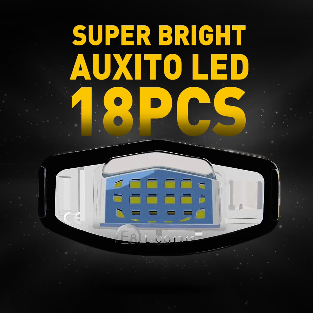 LED License Plate Light Kit for 2000-2017 Honda Models - Waterproof Tag Light Assembly with Xenon White Bulbs - Perfect for Night Driving & Enhanced Rear Visibility