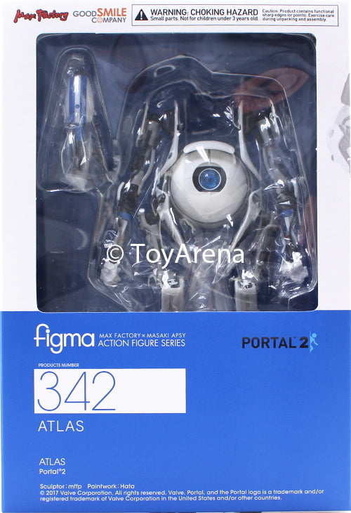Figma #342 Atlas Portal 2 Action Figure - Collectible Gaming Character Model for Display & Play - Perfect for Portal 2 Fans and Video Game Decor