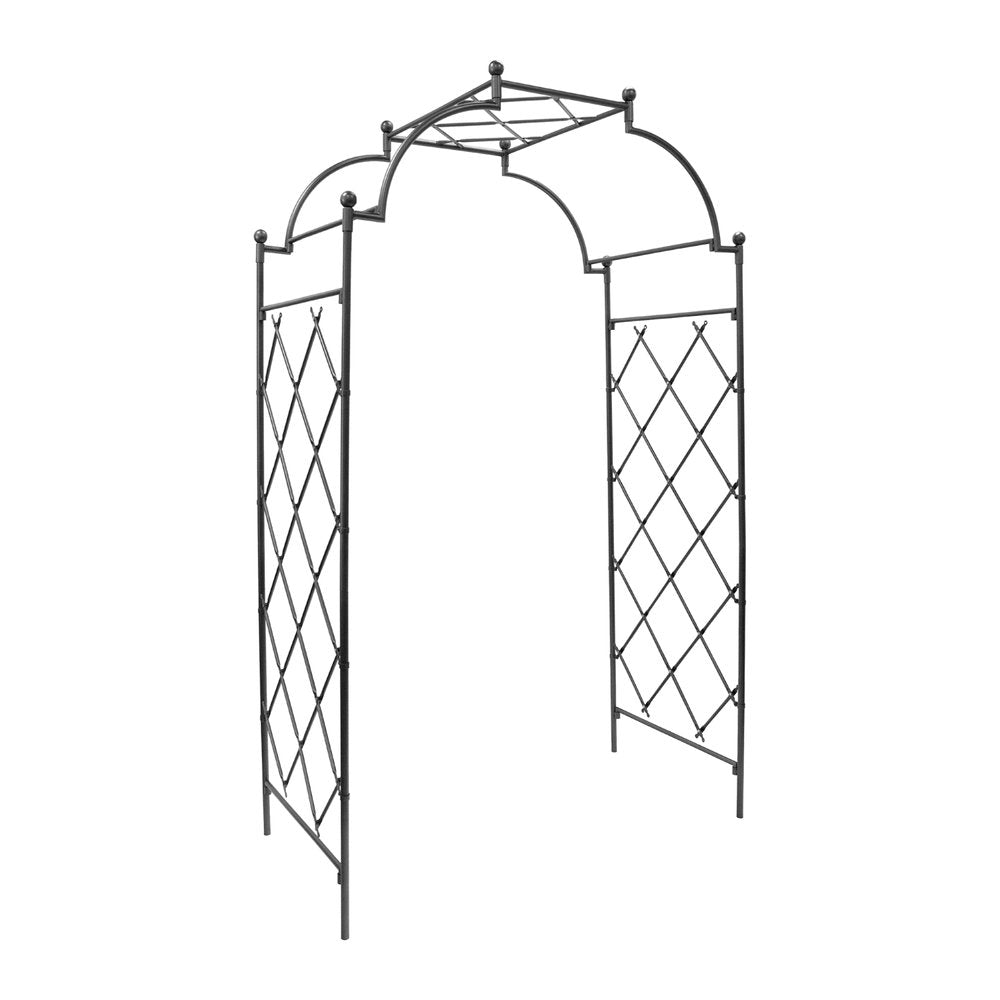 Achla Designs Lattice Tunnel Arbor - Elegant Garden Arch for Outdoor Weddings, Vine Support & Backyard Decor