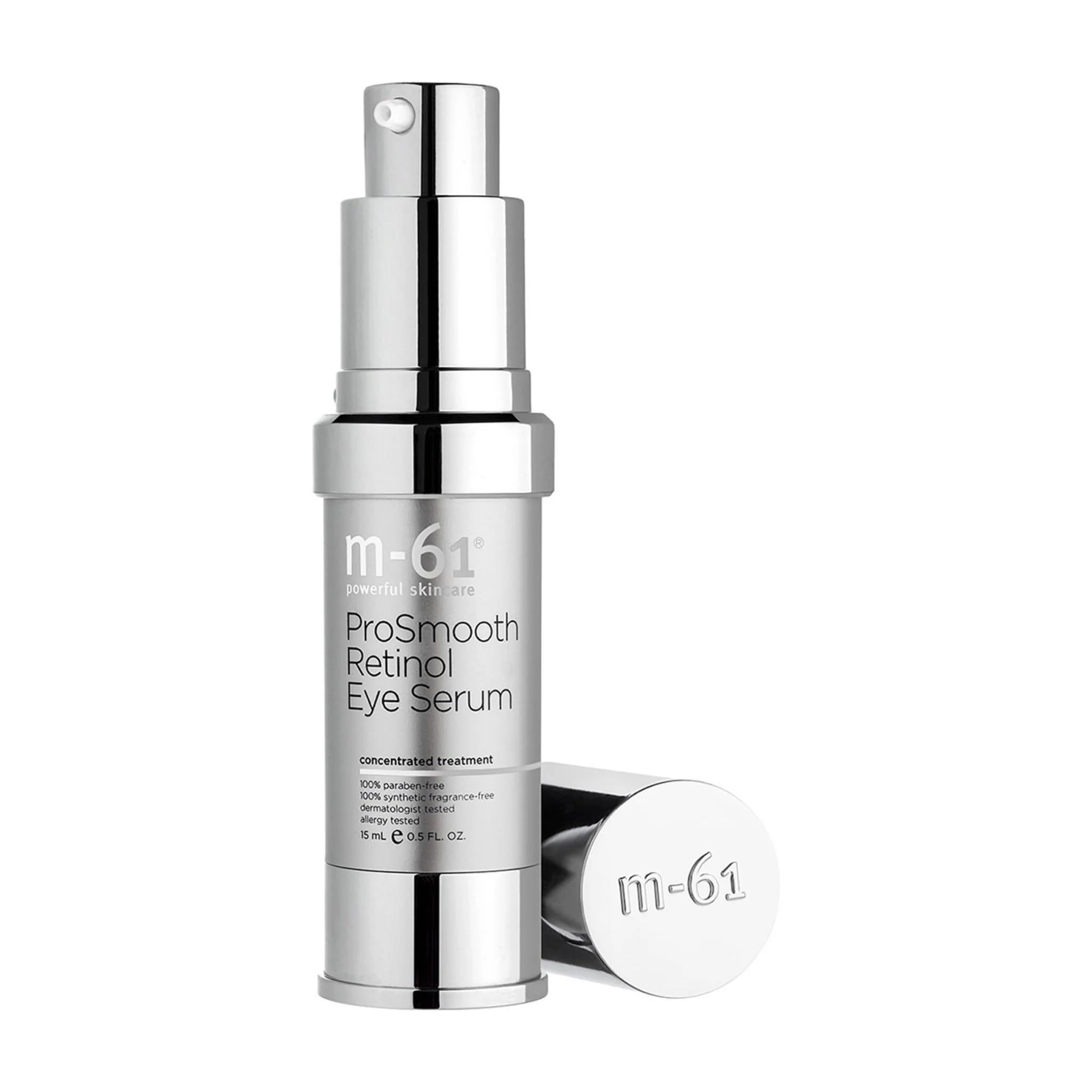 M-61 ProSmooth Retinol Eye Serum - 0.1% Retinol & Vitamin C Anti-Wrinkle Treatment for Dark Circles, Fine Lines & Puffiness | Vegan, Cruelty-Free Eye Cream for Day & Night Use | Smoothing & Brightening Under Eye Care