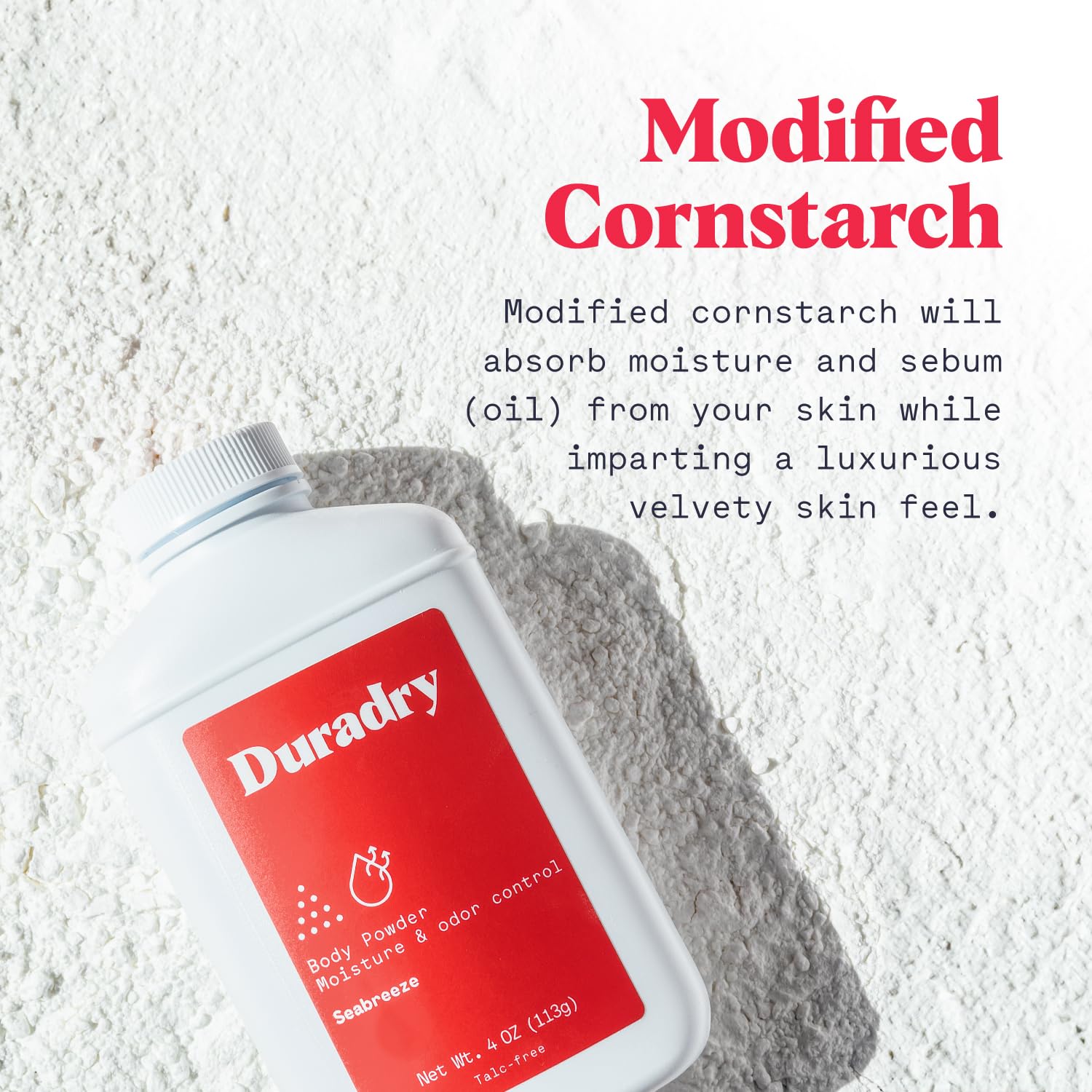 All-Natural Body Powder for Moisture & Odor Control | Sweat Absorbing Talc-Free Powder | Anti-Chafing & Body Odor Prevention | Seabreeze Scented | Perfect for Gym, Hiking & Daily Comfort