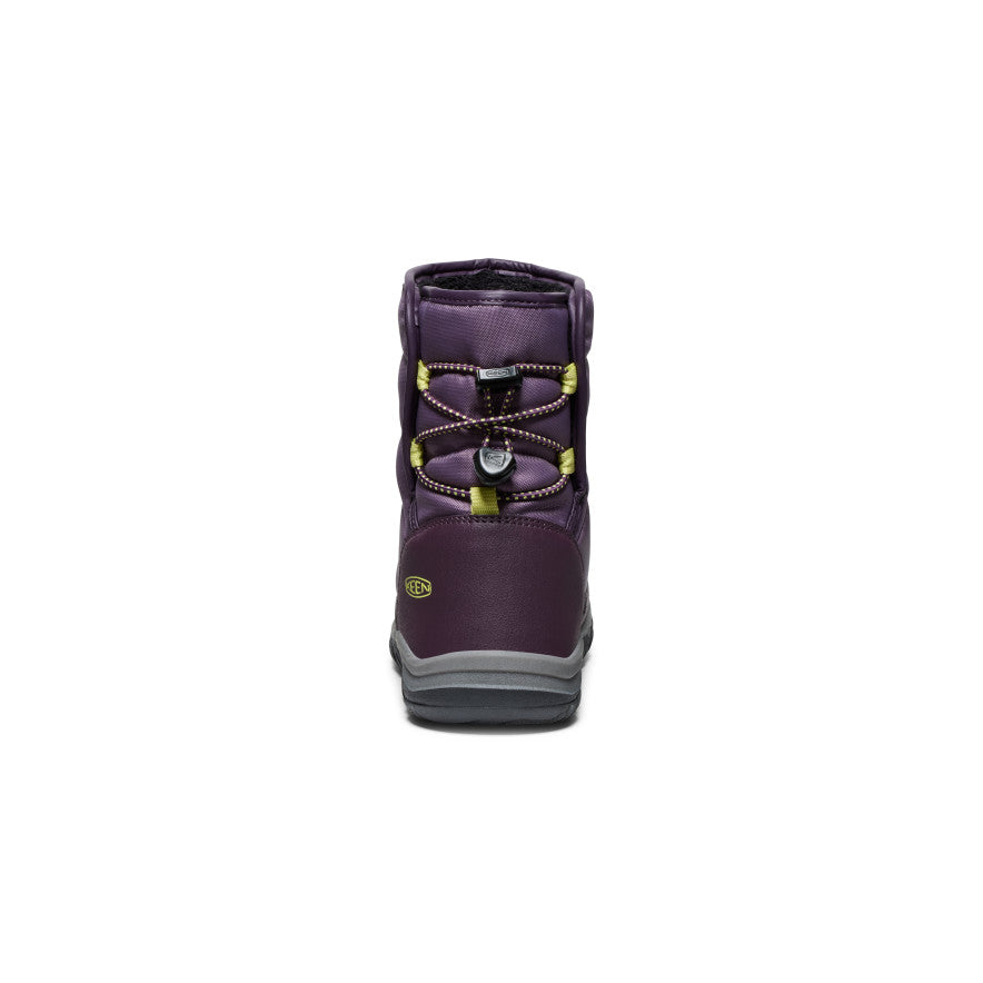 Big Kids' Puffrider Waterproof Winter Boots - Black Plum/Daiquiri Green | Warm Snow Boots for Boys & Girls | Perfect for Snow Play, Hiking & Cold Weather