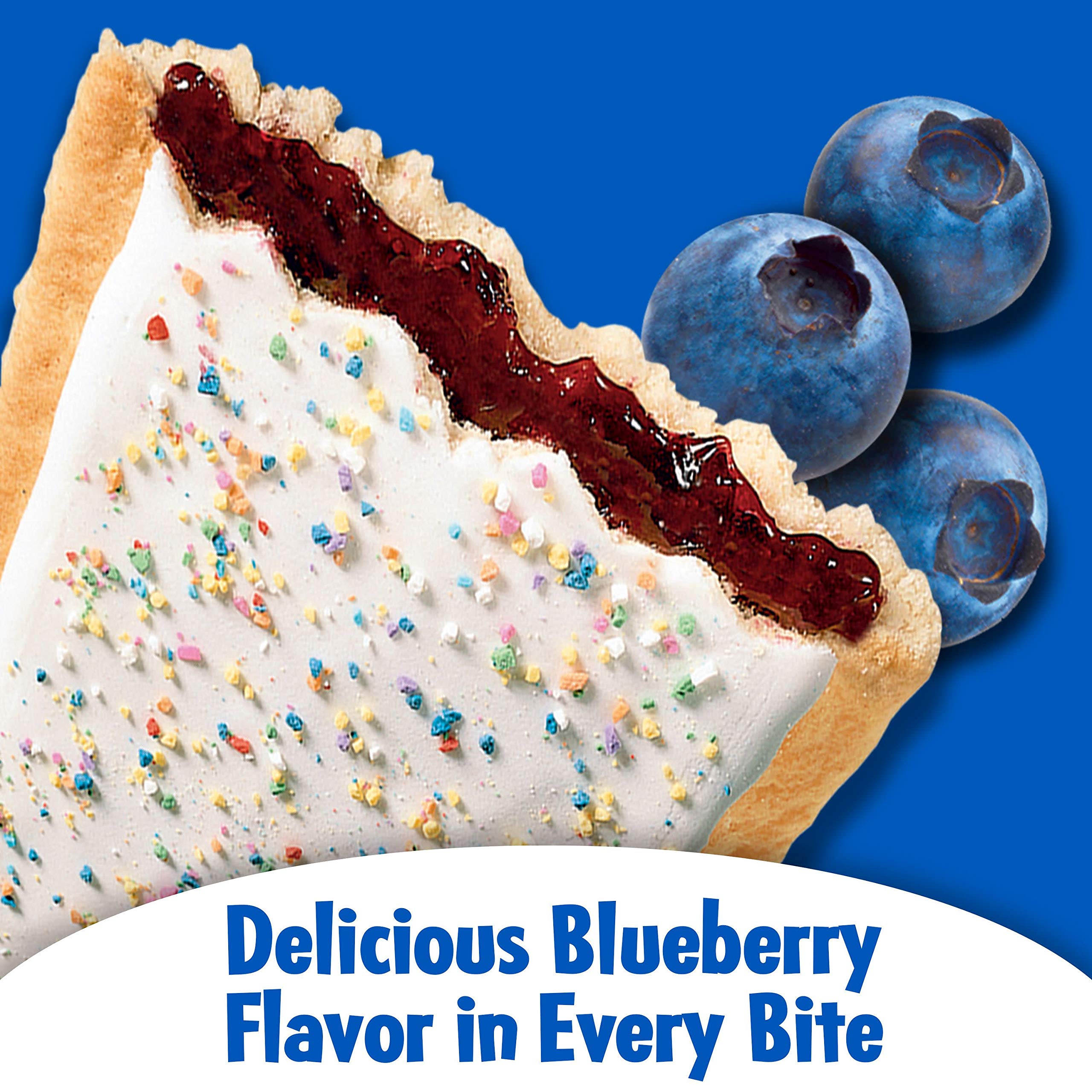 Pop-Tarts Frosted Blueberry Toaster Pastries - 8 Count (14.7 oz) | Quick Breakfast, Snack & On-the-Go Meal for Kids & Adults