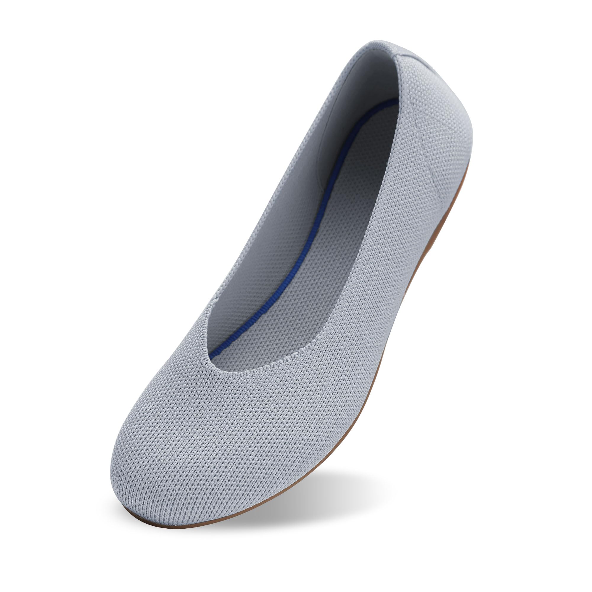 Women's Ballet Flats - Comfortable Knit Dressy Casual Shoes with Round Toe & Breathable Mesh for Work, Travel & Everyday Wear