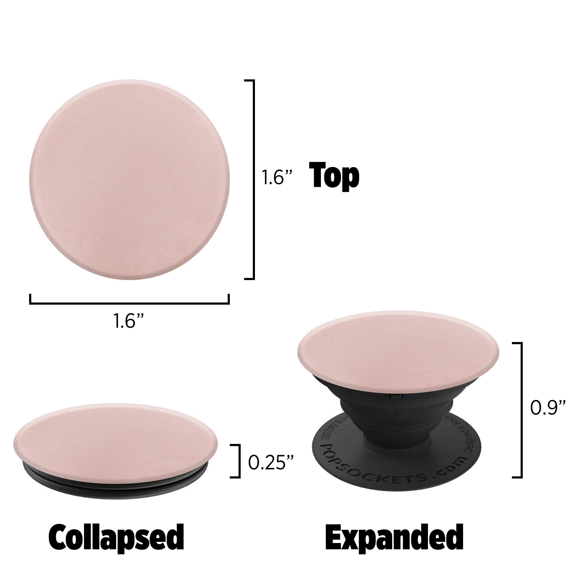 PopSockets Collapsible Phone Grip & Stand - Aluminum Rose Gold for iPhone, Samsung, Tablets | Perfect for Selfies, Videos, and Hands-Free Viewing