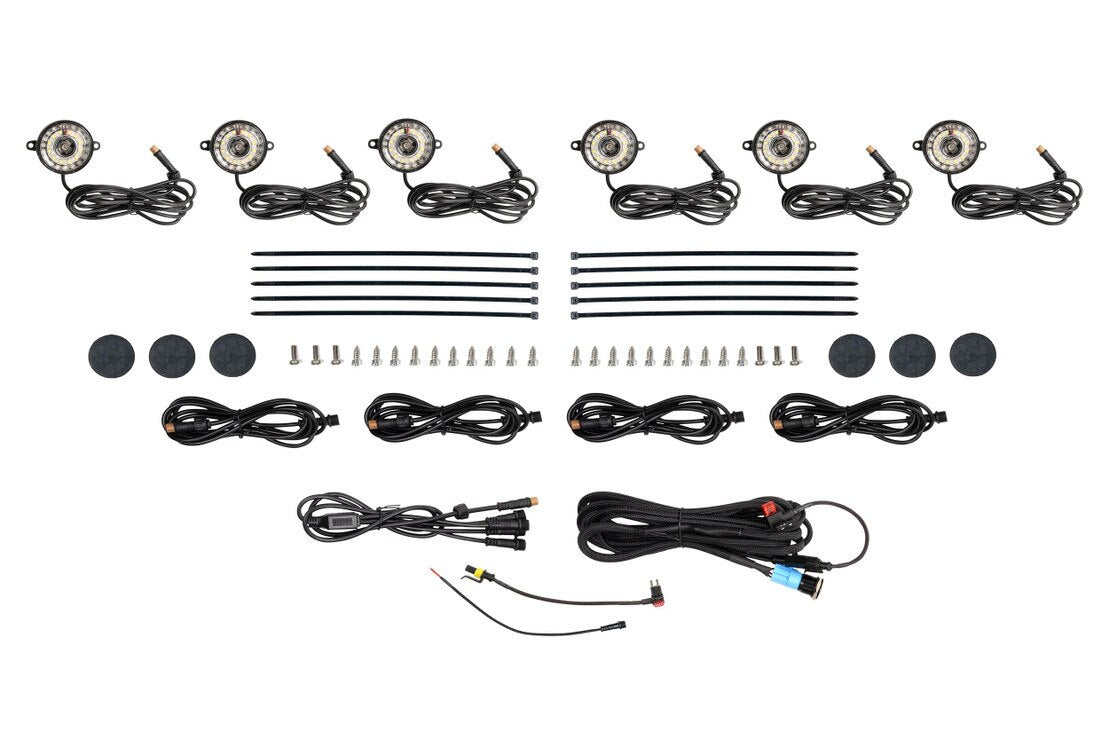 Morimoto Rock Light Kit - 6 Piece White LED Off-Road Lighting for Trucks, Jeeps & SUVs | Waterproof & Durable for Night Driving, Camping & Outdoor Adventures