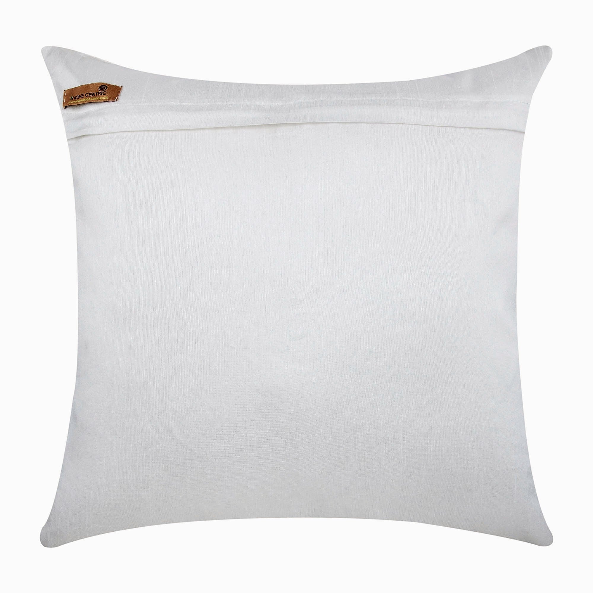 Alchemy White Art Silk Decorative Euro Sham Pillow Cover - Luxury Bedding for Master Bedroom & Guest Room Decor