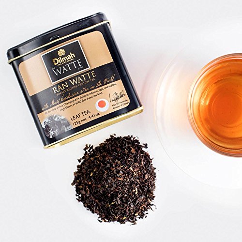 Premium Dilmah Ran Watte Single Region Pure Ceylon Loose Leaf Black Tea - 125g (4.41oz) Tin Caddy x 3 Pack - Perfect for Afternoon Tea, Gifts & Tea Ceremonies