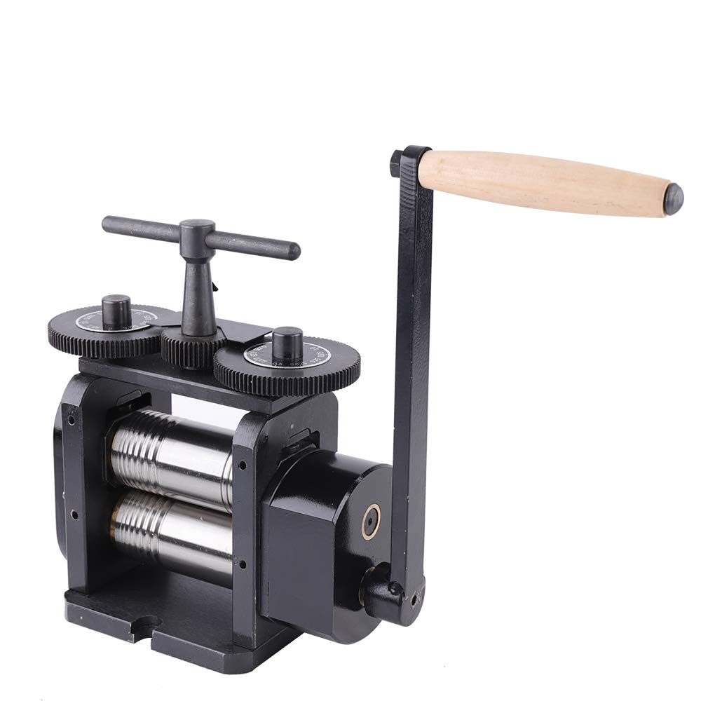 TBVECHI 65mm Wide Manual Jewelry Rolling Mill Machine - Flat Roller for Metal Sheet, Wire & Jewelry Making - Perfect for DIY Crafting, Jewelry Design & Metalworking (110mm)