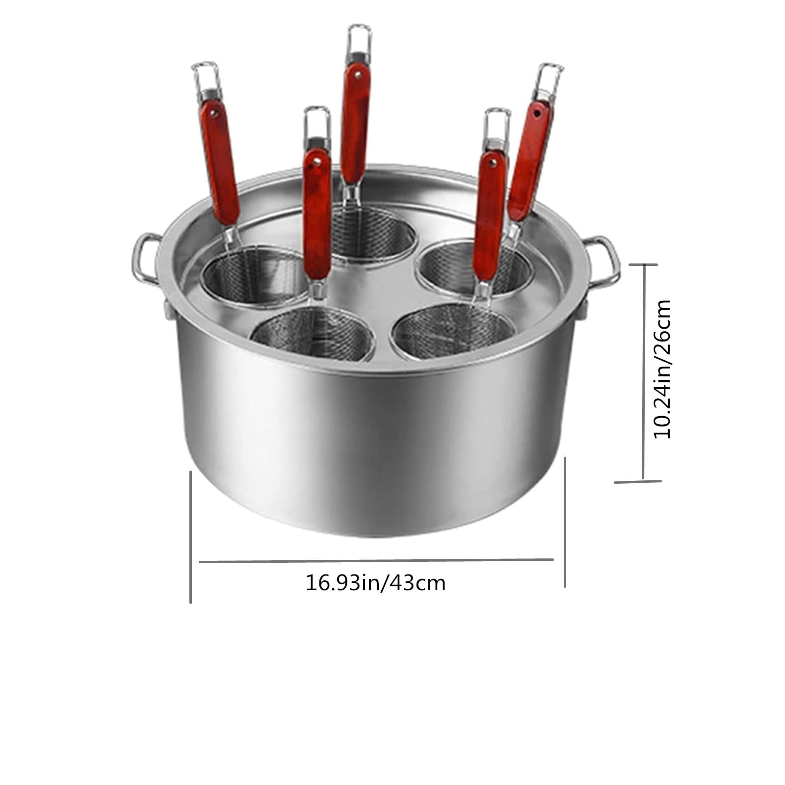 Stainless Steel Pasta Cooker with Strainer - 5-Piece Multipot Cooking Set with Stock Pot & Frying Pan - Perfect for Italian Cuisine, Family Dinners & Meal Prep