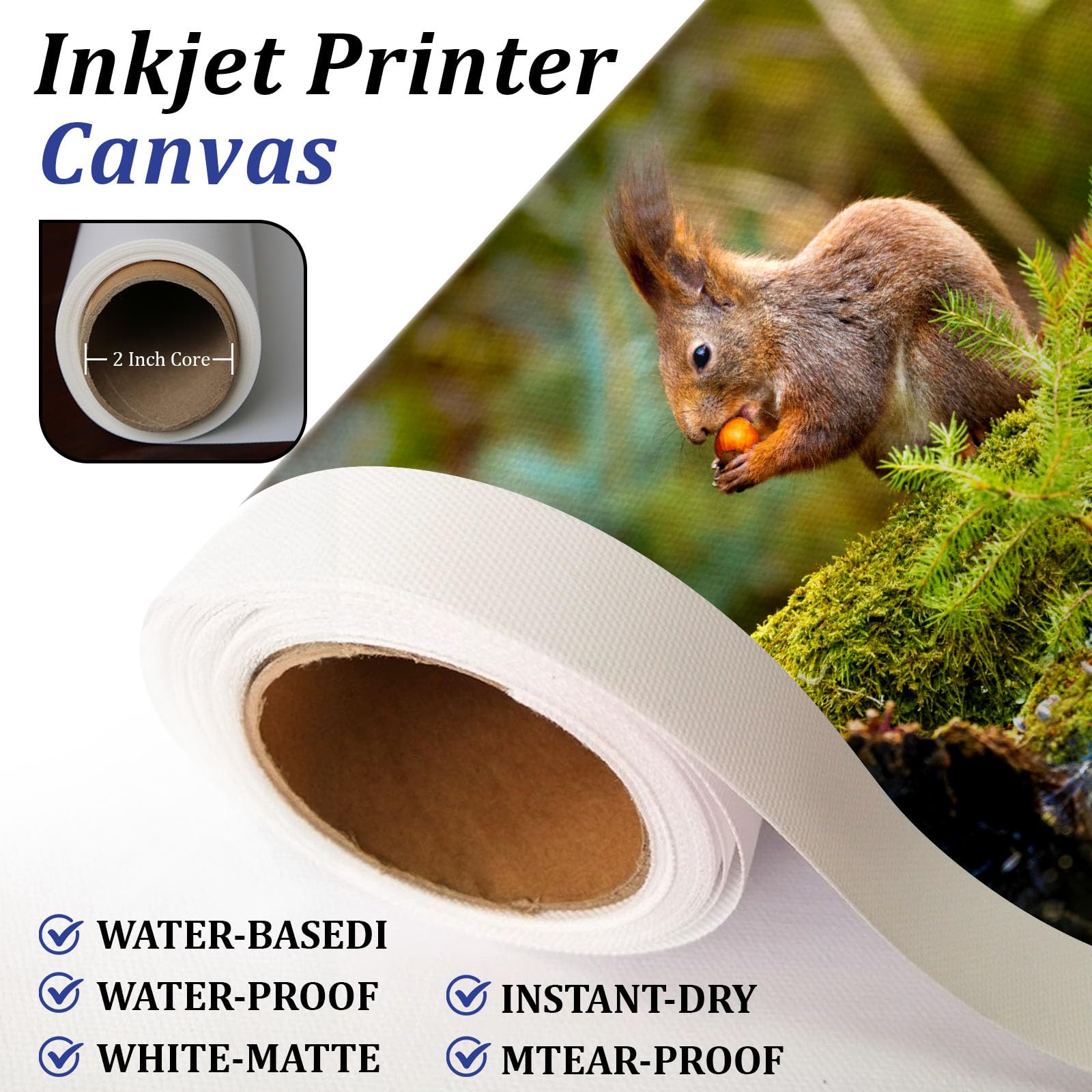 Premium Matte Canvas Roll for Inkjet Printers - 24