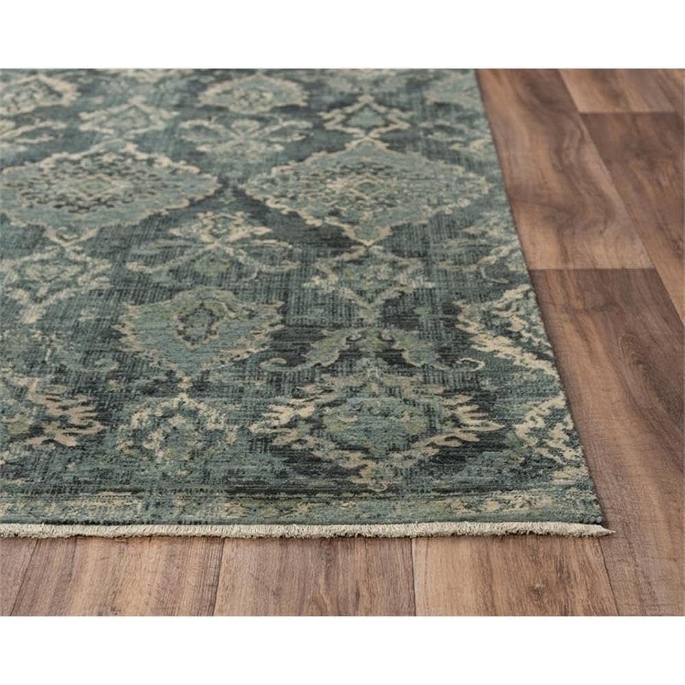 Alora Decor 9x12 Hybrid Rug - Blue Beige Ivory for Living Room & Bedroom