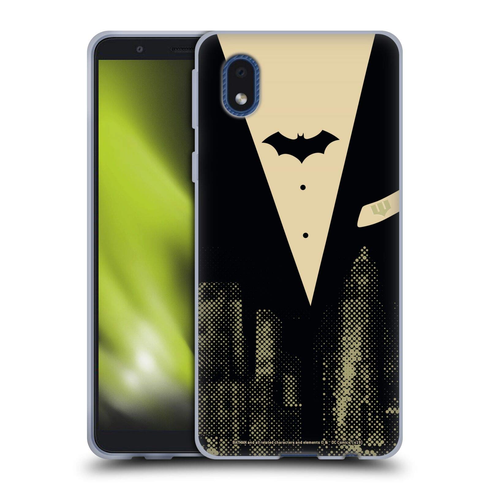 Batman DC Comics Suit Duality Soft Gel Case for Samsung Galaxy A01 Core (2020) - Officially Licensed by Head Case Designs, Perfect for Daily Use and Comic Enthusiasts