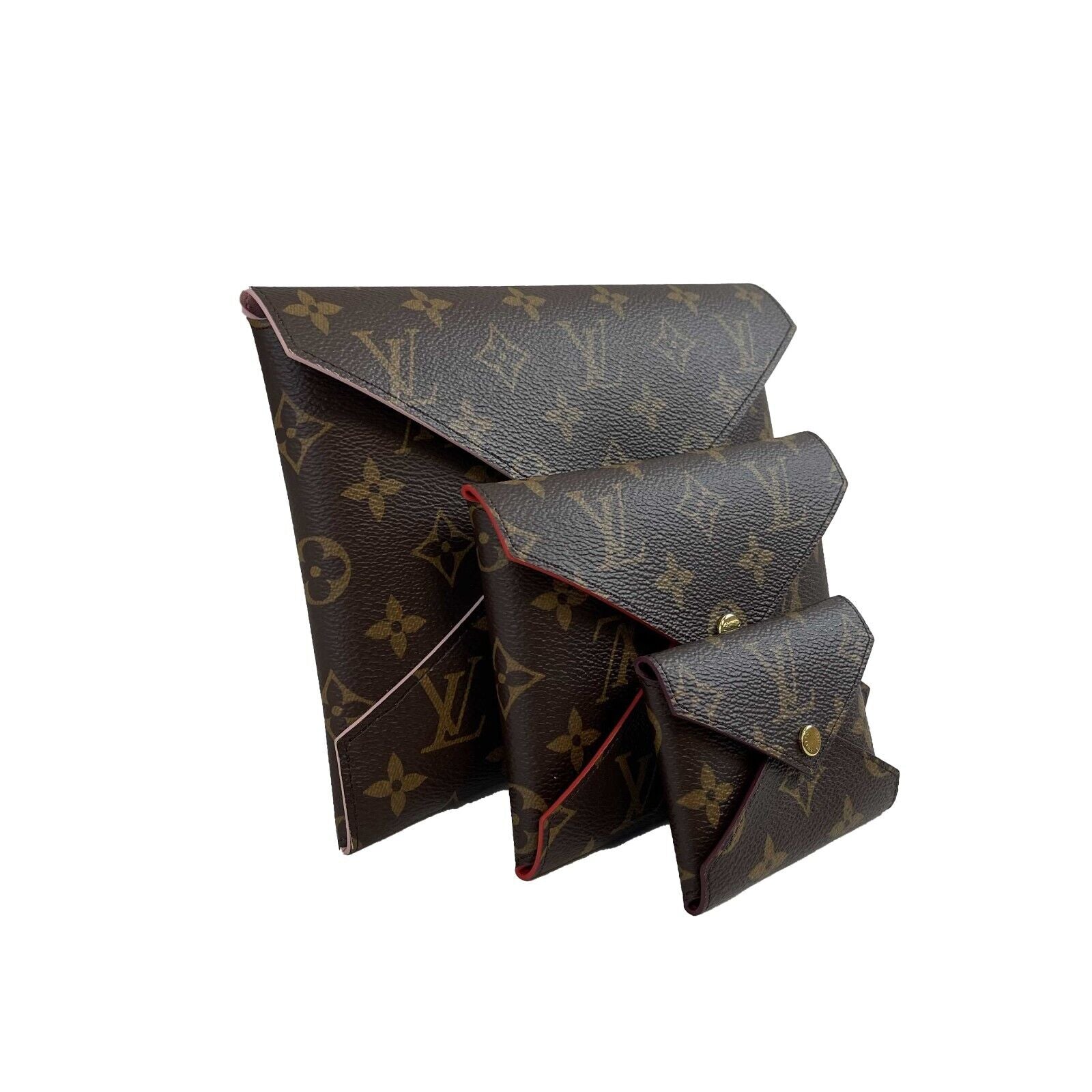 Louis Vuitton Monogram Kirigami Pochette Clutch Set - 3-Piece Luxury Leather Card Holder & Wallet Organizer for Women | Perfect for Travel, Parties & Everyday Use