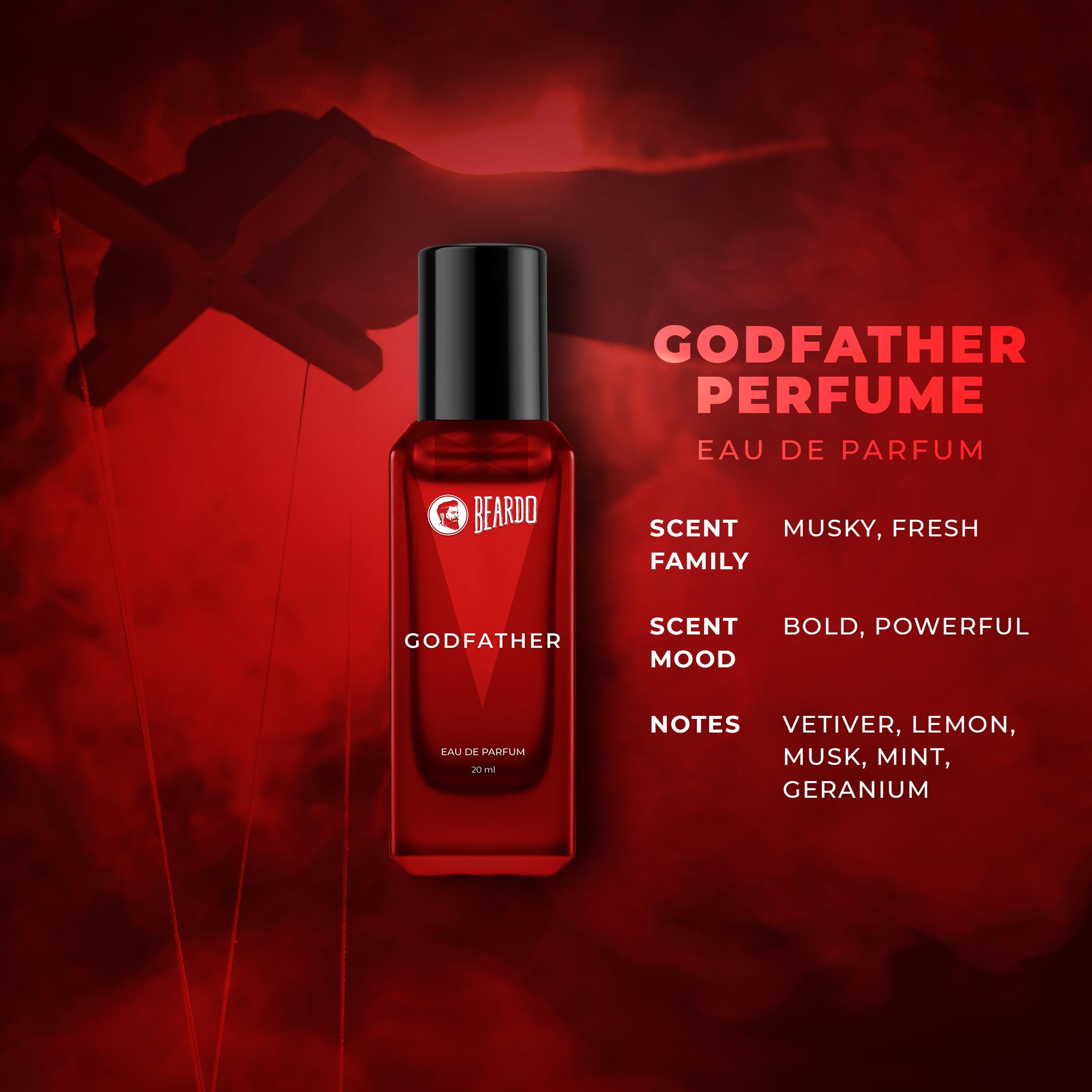 Beardo Whisky Smoke & Godfather Perfume Set (20ml x 2) - Spicy Woody Oudh & Aromatic Fragrance for Men | Long Lasting Cologne | Perfect Valentine's Day Gift for Husband, Boyfriend & Men | Romantic Date Night, Special Occasions & Daily Wear