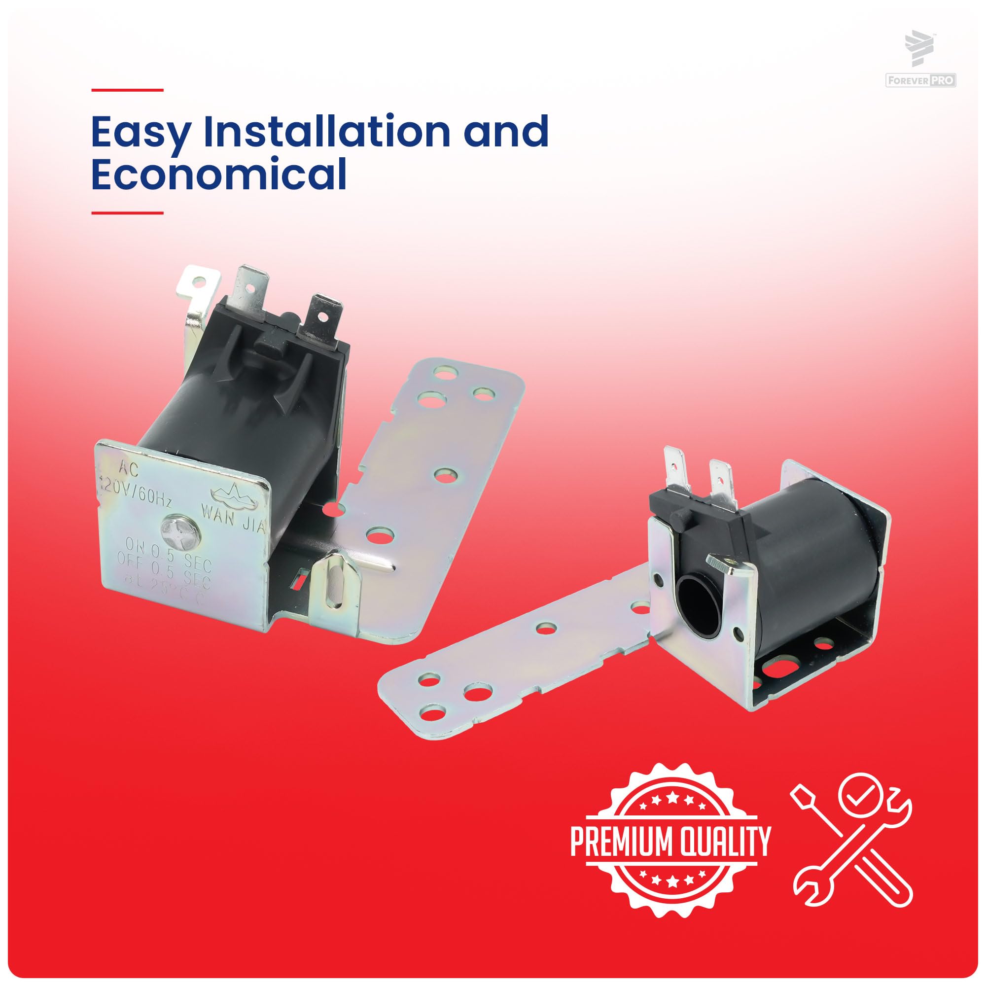 ForeverPRO WD21X10268 Replacement Drain Solenoid Kit for GE Dishwashers - Compatible with WD21X10071, 1263990, 165D5478P002 & AH1481923 - Durable & Easy Installation - Perfect for GE Dishwasher Drain System Repairs at Home