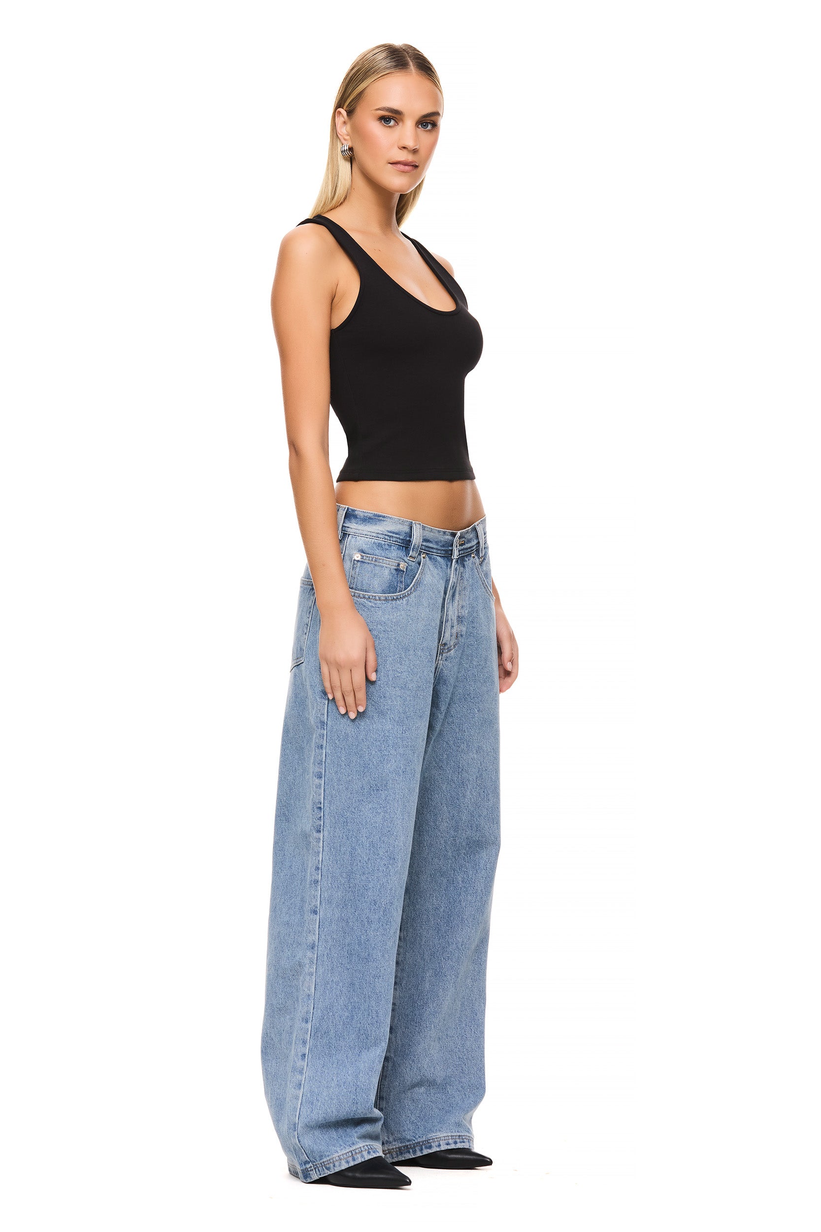 Nina Black Tank Top for Women - Stylish & Comfortable Casual Wear for Everyday Outfits & Layering