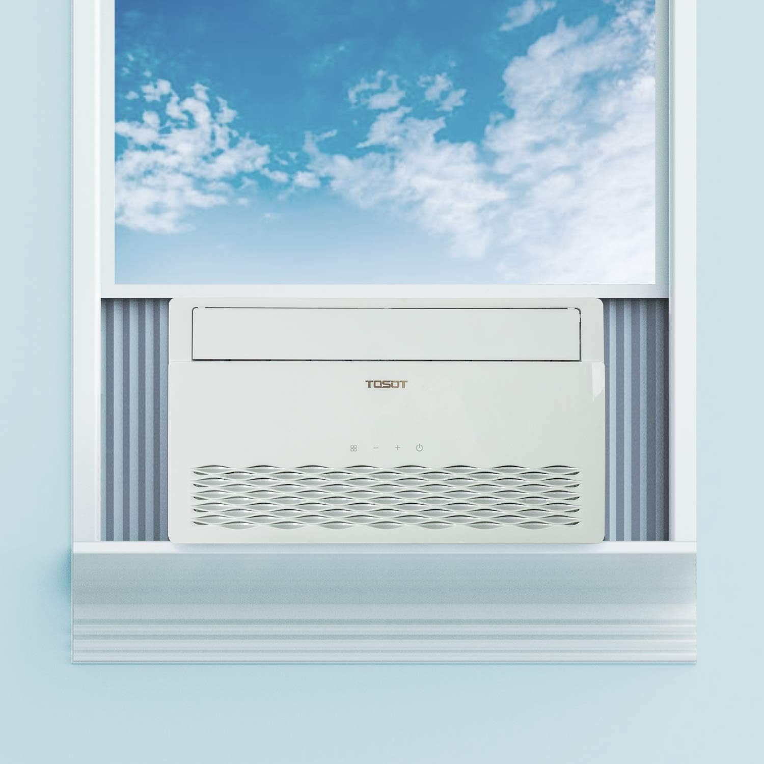 TOSOT 10,000 BTU Energy Efficient Window Air Conditioner with Modern Design, Smart Temperature-Sensing Remote - Perfect for Bedrooms, Living Rooms & Small Spaces