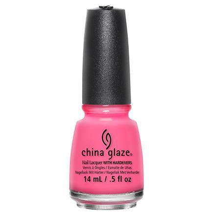 China Glaze Neon & On & On Nail Polish - 0.5 oz / 15ml - Vibrant Neon Pink #81320 - Perfect for Summer Nails, Parties & Pedicures