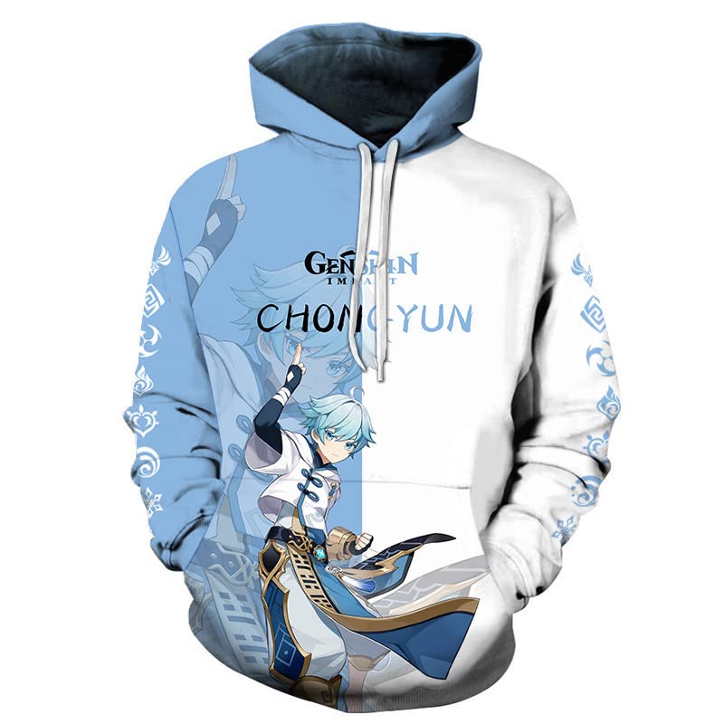 Genshin Impact Anime Cosplay Hoodie - Unisex Pullover Sweater with Kangaroo Pockets | Halloween Costume & Manga Merch | Perfect for Conventions, Gaming Events & Casual Wear