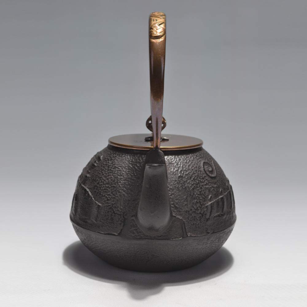1.2L Cast Iron Tea Pot - Traditional Kung Fu Teapot with Natural Coating - Perfect for Chinese Tea Ceremony, Home Brewing & Gift Giving