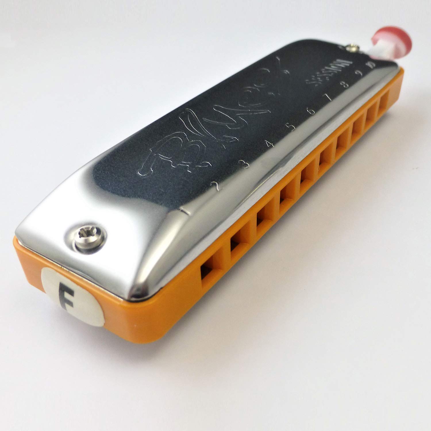 TurboSlide Custom Session Steel Harmonica with Magnetic Slide Whammy Bar - Key of A Flat, Red Translucent Comb | Professional Blues & Rock Harmonica for Live Performances & Studio Recording