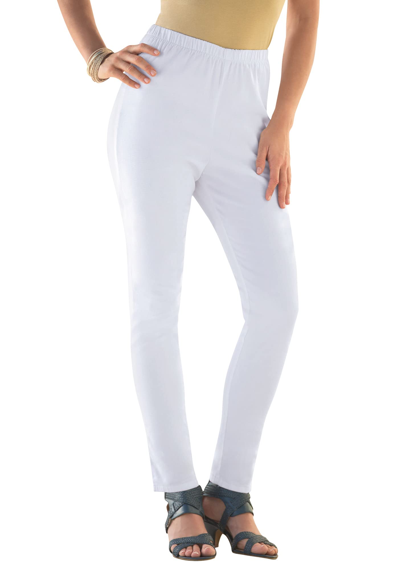 Roaman's Skinny-Leg Comfort Stretch Jeans for Women - High Waist Slim Fit Denim Pants with Elastic Waistband | Perfect for Work, Casual Outfits & Everyday Wear