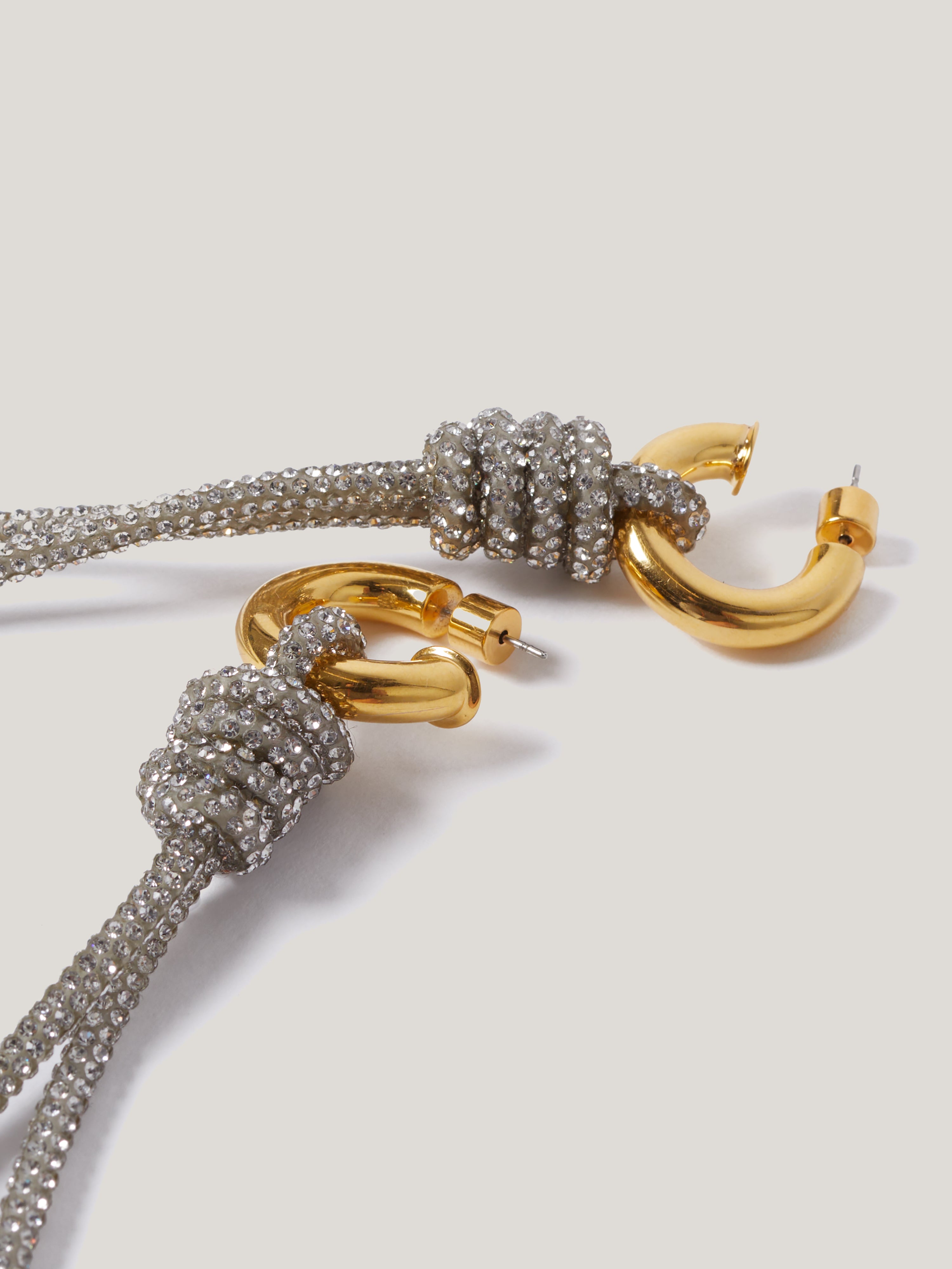 Sparkle Cord Earrings for Women - Sterling Silver Dangle Earrings | Elegant Party & Wedding Jewelry Accessories