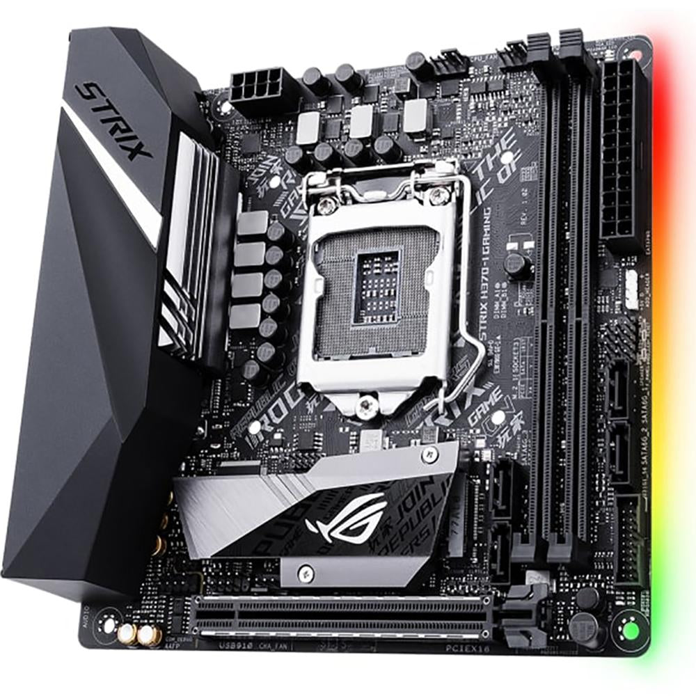 ASUS ROG STRIX H370-I Gaming Motherboard - LGA1151 Socket, Mini-ITX Form Factor for Compact Gaming PCs and Home Theater Setups