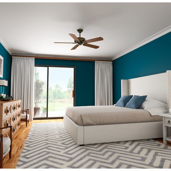 54 Inch Casablanca Panama Ceiling Fan - Aged Bronze/Walnut Finish - Perfect for Living Rooms, Bedrooms & Outdoor Spaces
