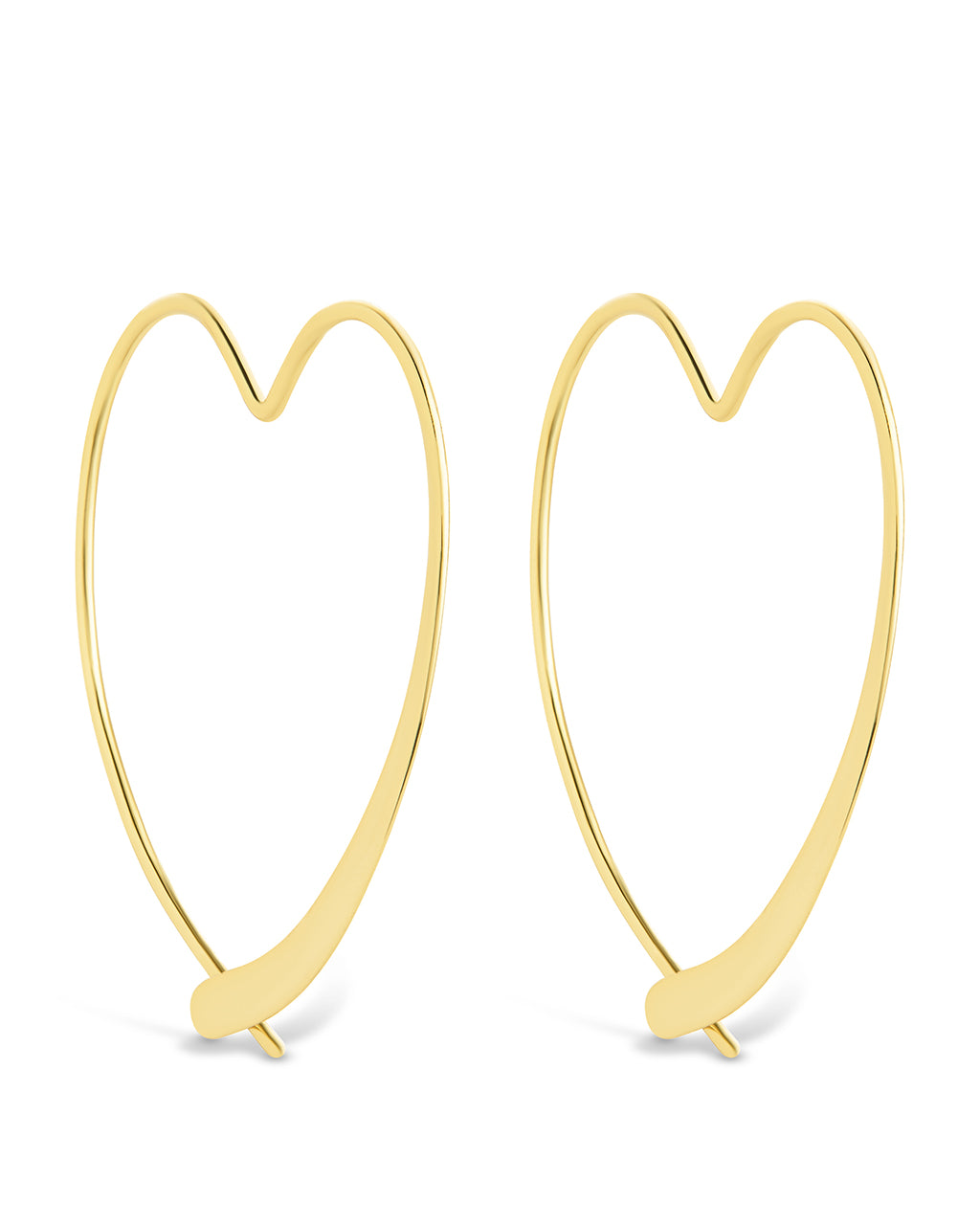 Rorie Heart Threader Hoops - Dainty Gold Earrings for Women, Minimalist Heart-Shaped Threader Earrings for Everyday Wear | Perfect for Date Night, Office & Casual Outfits