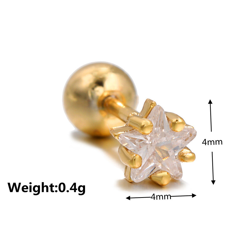 20G Cartilage Tiny Helix Barbell Stud Earrings - Surgical Steel Body Jewelry for Piercing | EGD0054 | Perfect for Cartilage, Helix, and Tragus Piercings - Great Gift for Women and Teens