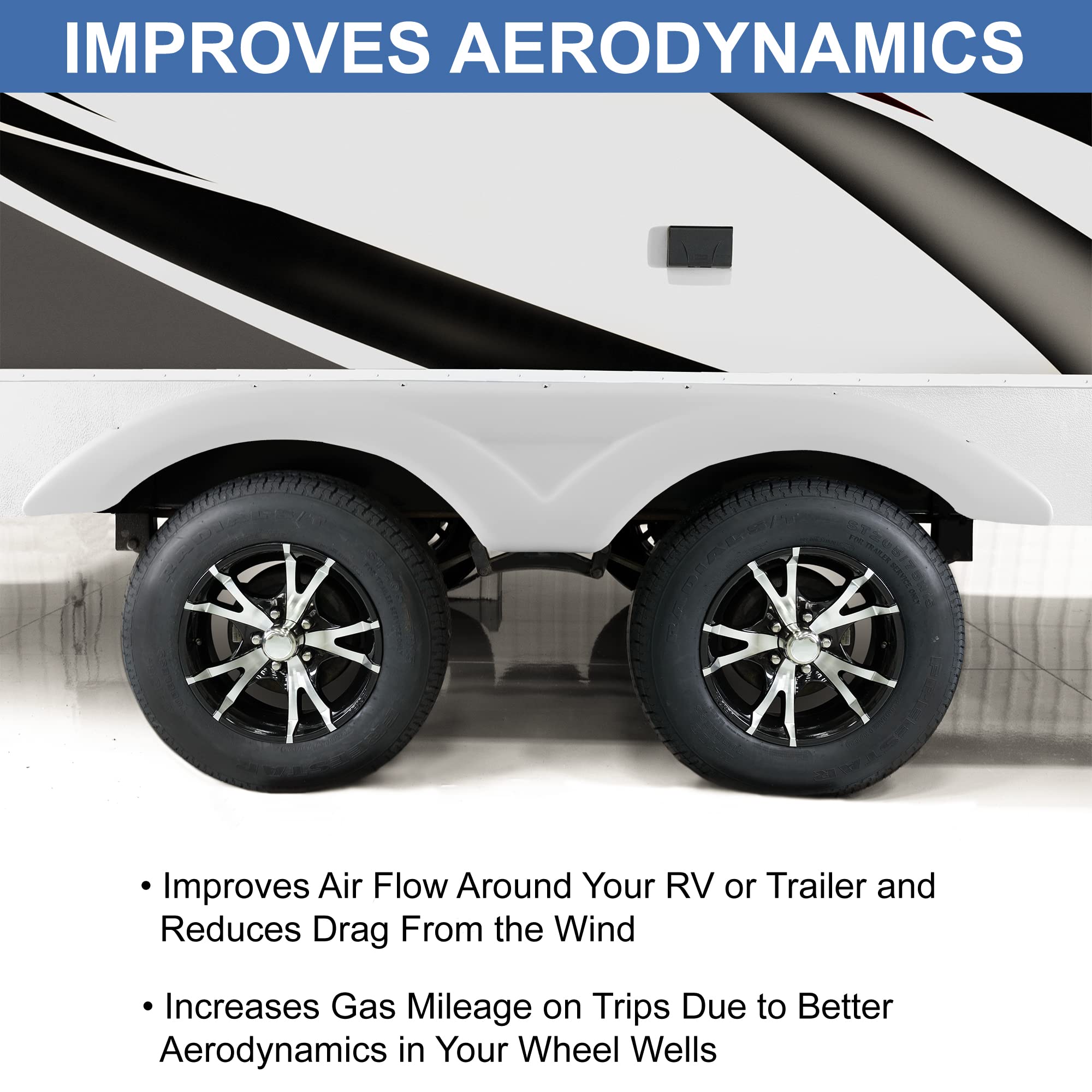 RecPro RV Tandem Fender Skirt - 71