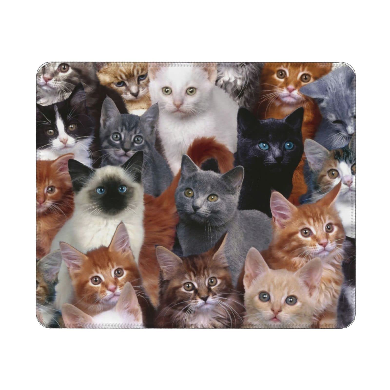 Large Waterproof Cat Mouse Pad for Gaming Computers & Laptops - Cute Rectangle Desk Mat with Stitched Edge - Perfect for Office Accessories, Workstations & Home Gaming Setups